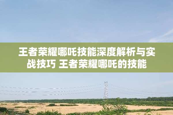王者荣耀哪吒技能深度解析与实战技巧 王者荣耀哪吒的技能