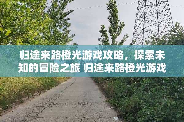 归途来路橙光游戏攻略，探索未知的冒险之旅 归途来路橙光游戏攻略