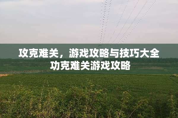 攻克难关，游戏攻略与技巧大全 功克难关游戏攻略