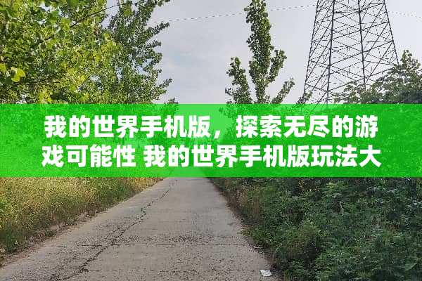 我的世界手机版，探索无尽的游戏可能性 我的世界手机版玩法大全