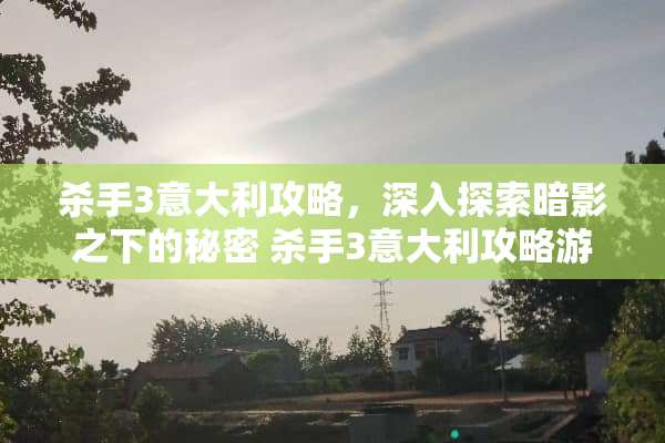 **3意大利攻略，深入探索暗影之下的秘密 **3意大利攻略游戏