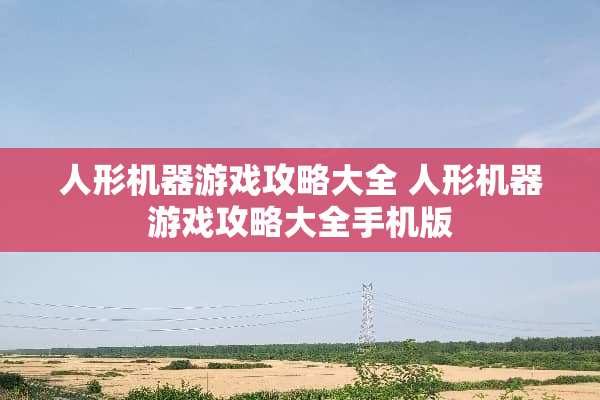 人形机器游戏攻略大全 人形机器游戏攻略大全手机版