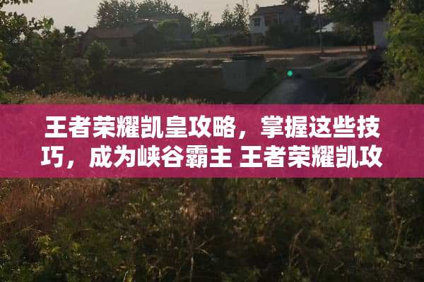 王者荣耀凯皇攻略，掌握这些技巧，成为峡谷霸主 王者荣耀凯攻略