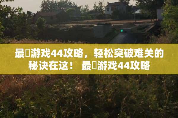 最囧游戏44攻略，轻松突破难关的秘诀在这！ 最囧游戏44攻略