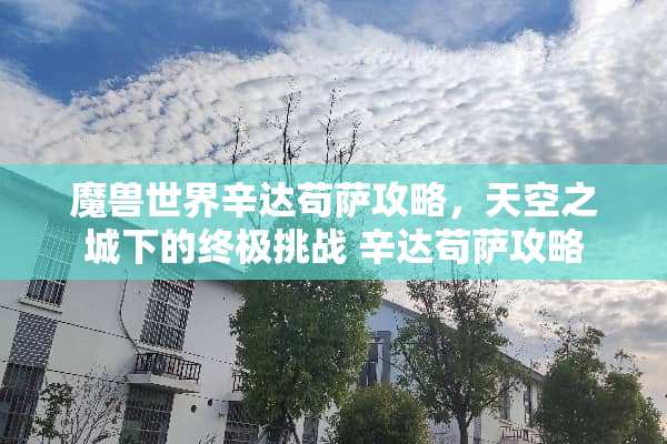 魔兽世界辛达苟萨攻略，天空之城下的终极挑战 辛达苟萨攻略
