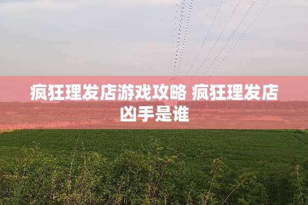 疯狂理发店游戏攻略 疯狂理发店凶手是谁