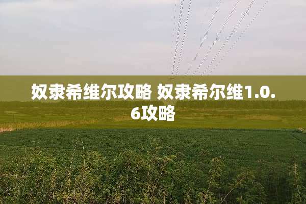 *隶希维尔攻略 *隶希尔维1.0.6攻略