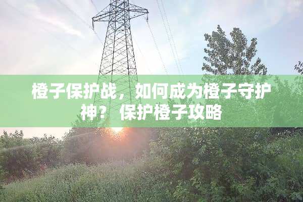 橙子保护战，如何成为橙子守护神？ 保护橙子攻略