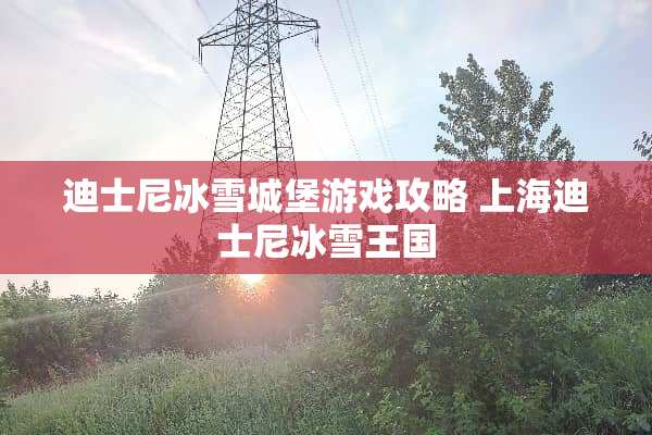 迪士尼冰雪城堡游戏攻略 上海迪士尼冰雪王国