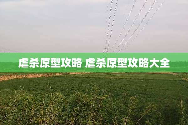 **原型攻略 **原型攻略大全