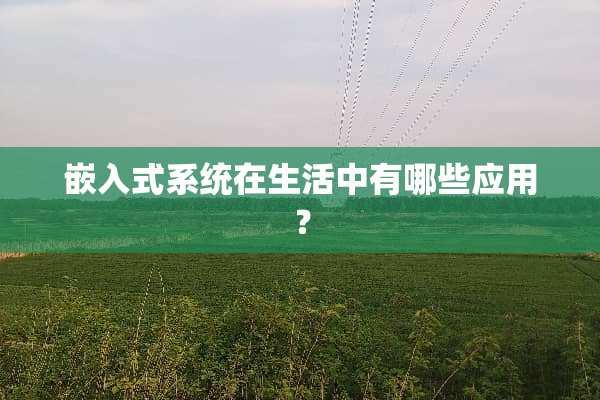 嵌入式系统在生活中有哪些应用？