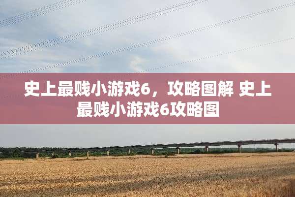 史上最贱小游戏6，攻略图解 史上最贱小游戏6攻略图