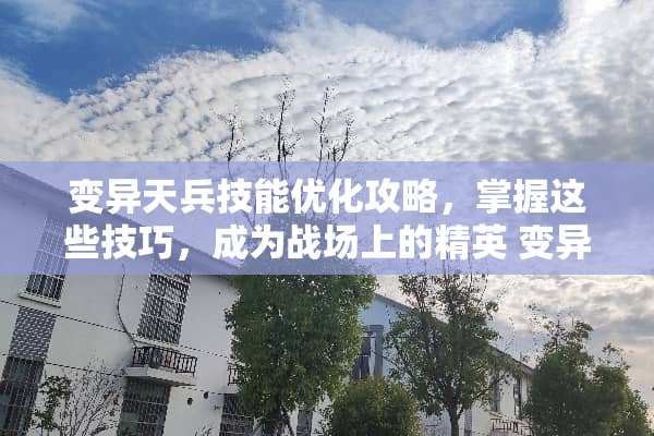 变异天兵技能优化攻略，掌握这些技巧，成为战场上的精英 变异天兵技能