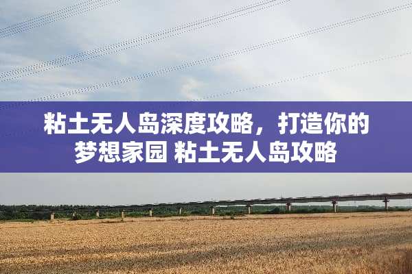 粘土无人岛深度攻略，打造你的***园 粘土无人岛攻略