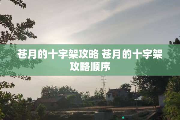 苍月的十字架攻略 苍月的十字架攻略顺序