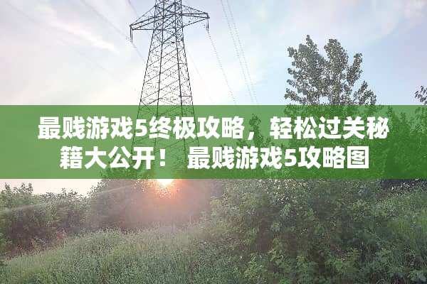 最贱游戏5终极攻略，轻松过关秘籍大公开！ 最贱游戏5攻略图