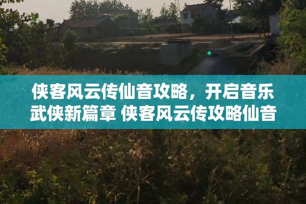 侠客风云传仙音攻略，开启音乐武侠新篇章 侠客风云传攻略仙音