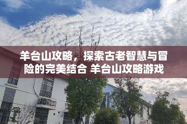 羊台山攻略，探索古老智慧与冒险的完美结合 羊台山攻略游戏