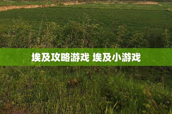 埃及攻略游戏 埃及小游戏