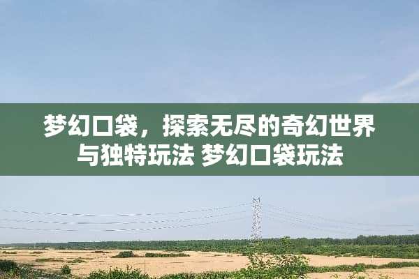 梦幻口袋，探索无尽的奇幻世界与独特玩法 梦幻口袋玩法