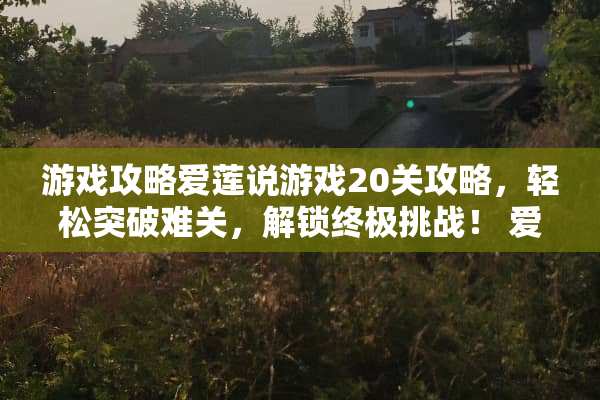 游戏攻略爱莲说游戏20关攻略，轻松突破难关，解锁终极挑战！ 爱莲说游戏20关攻略