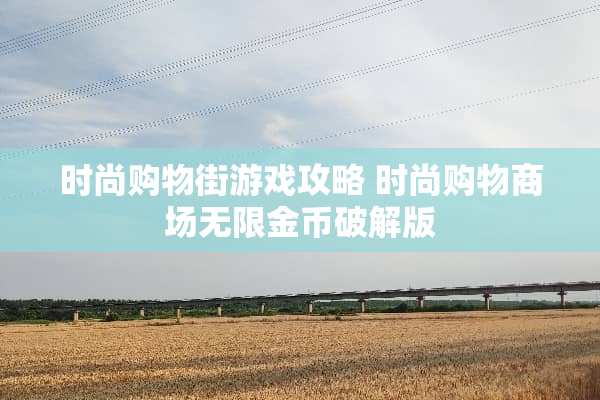时尚购物街游戏攻略 时尚购物商场无限金币**版