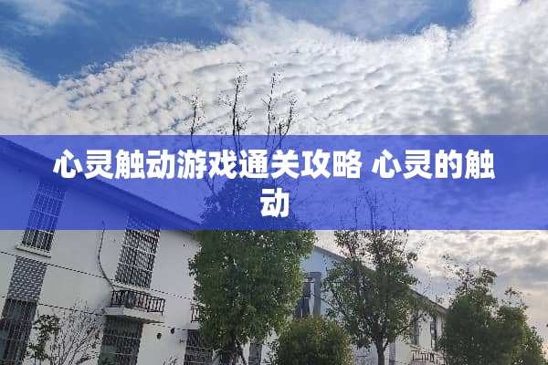 心灵触动游戏通关攻略 心灵的触动