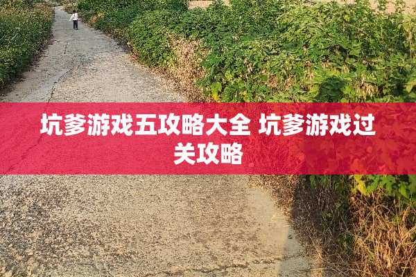 坑爹游戏五攻略大全 坑爹游戏过关攻略