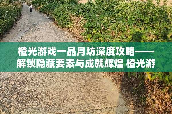 橙光游戏一品月坊深度攻略——解锁隐藏要素与成就辉煌 橙光游戏一品月坊攻略