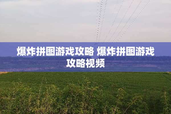 **拼图游戏攻略 **拼图游戏攻略视频