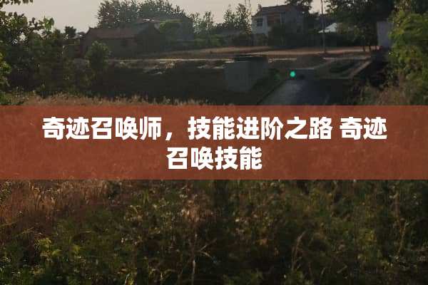 奇迹召唤师，技能进阶之路 奇迹召唤技能