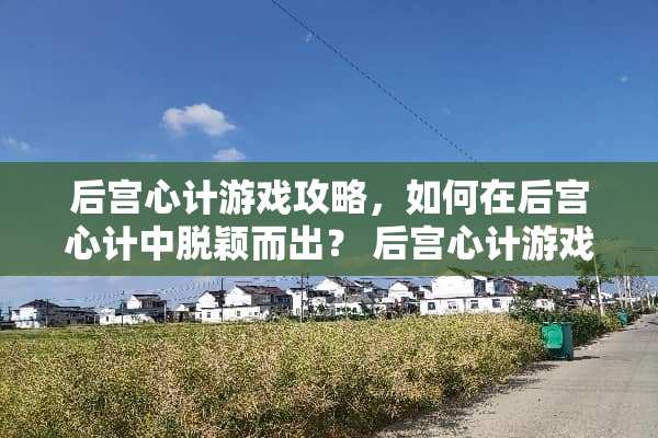 后宫心计游戏攻略，如何在后宫心计中脱颖而出？ 后宫心计游戏攻略