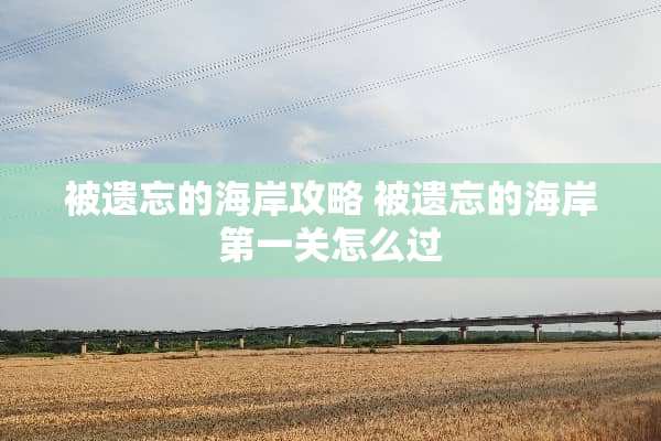 被遗忘的海岸攻略 被遗忘的海岸第一关怎么过