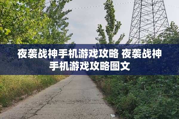 夜袭战神手机游戏攻略 夜袭战神手机游戏攻略图文