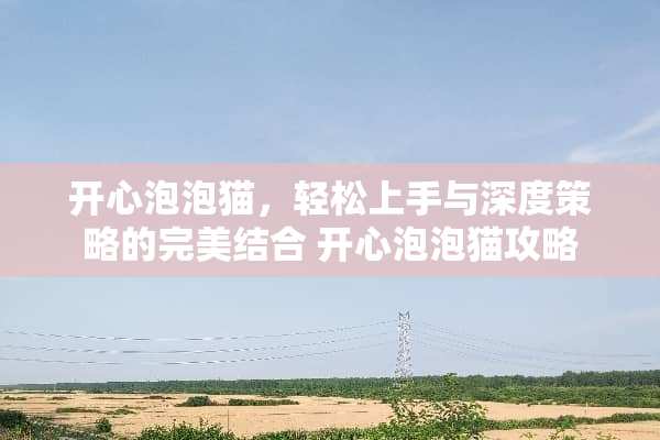 开心泡泡猫，轻松上手与深度策略的完美结合 开心泡泡猫攻略