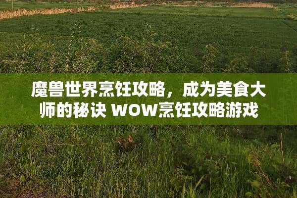 魔兽世界烹饪攻略，成为美食大师的秘诀 WOW烹饪攻略游戏