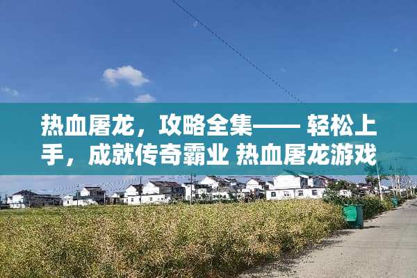 热血屠龙，攻略全集—— 轻松上手，成就传奇霸业 热血屠龙游戏攻略