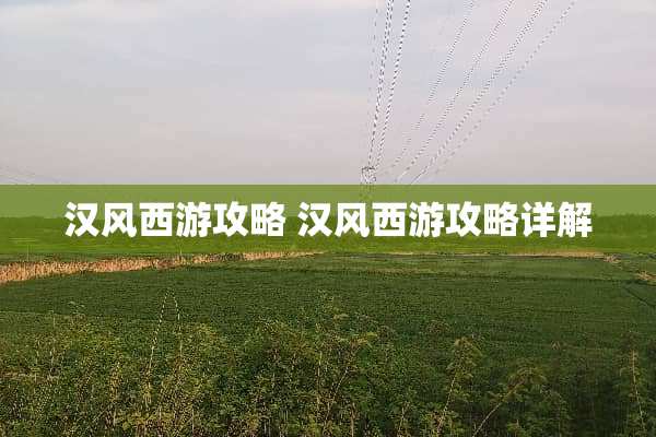 **西游攻略 **西游攻略详解