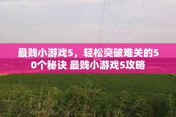 最贱小游戏5，轻松突破难关的50个秘诀 最贱小游戏5攻略