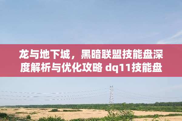 龙与**城，黑暗联盟技能盘深度解析与优化攻略 dq11技能盘