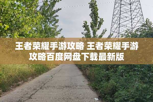 王者荣耀手游攻略 王者荣耀手游攻略百度网盘下载最新版