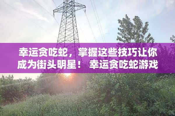 幸运贪吃蛇，掌握这些技巧让你成为街头明星！ 幸运贪吃蛇游戏攻略