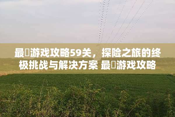 最囧游戏攻略59关，探险之旅的终极挑战与解决方案 最囧游戏攻略59关