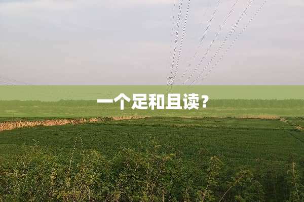 一个足和且读？