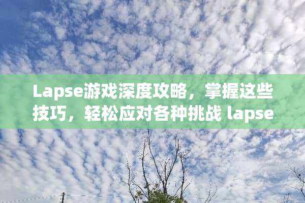Lapse游戏深度攻略，掌握这些技巧，轻松应对各种挑战 lapse攻略