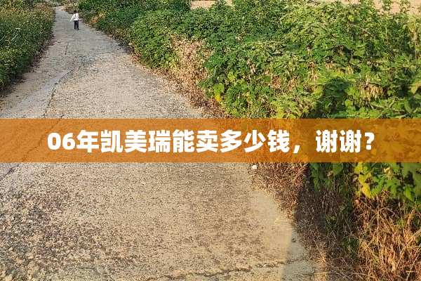 06年凯美瑞能卖多少钱，谢谢？