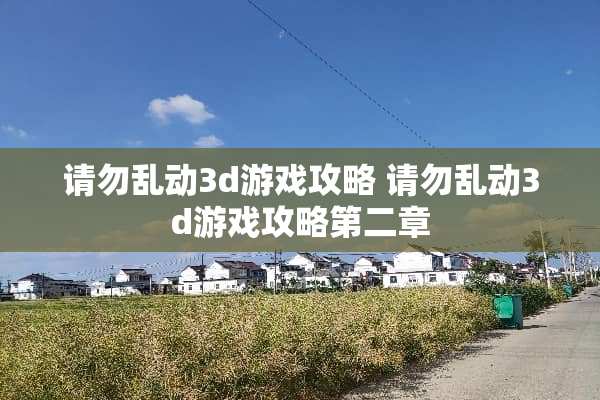 请勿乱动3d游戏攻略 请勿乱动3d游戏攻略第二章