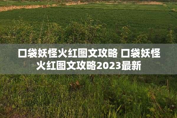 口袋妖怪火红图文攻略 口袋妖怪火红图文攻略2023最新