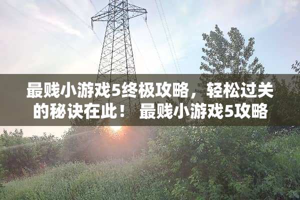 最贱小游戏5终极攻略，轻松过关的秘诀在此！ 最贱小游戏5攻略