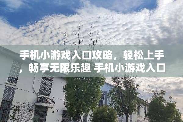 手机小游戏入口攻略，轻松上手，畅享无限乐趣 手机小游戏入口攻略